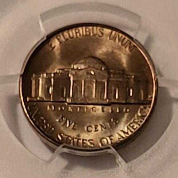 1949 D Jefferson Nickel MS65 PCGS Toning - Picture 4 of 4